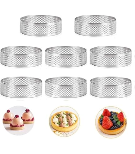 12 Moldes Para Tarta De Mousse De Acero Inoxidable | Anillos De 8 Cm Diámetro | Postres Y Repostería