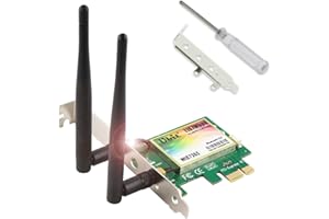 ‎UBIT Ubit WLAN-WiFi-Karte | 11AC PCIe Wireless-Karte mit bis zu 1200 Mbit/s | Drahtlose Dualband Gigabit-WLAN-WiFi Adapter-Karte | PCIe WiFi Karte mit BT 4.2 für Desktop/PC-Spiele