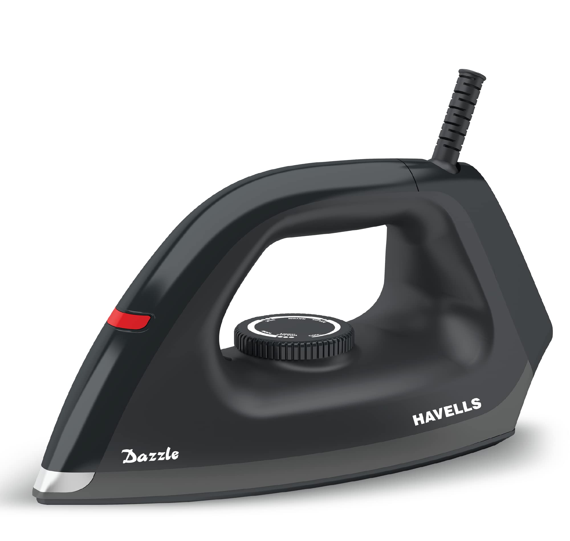 Havells Dry Iron Dazzle 1100W | Iron Press | Greblon Non Sick Sole Plate with German Technology | Shock Proof Body | Aerodyna