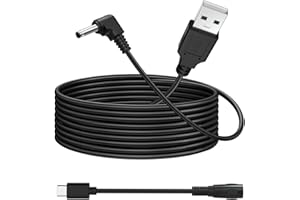 Toxaoii 13.2FT Power Adapter Plug Charging Cable Compatible with Ring Stick Up Cam Battery/Plug-in 3rd/2nd Gen & Ring Pan Tilt Stick Up Camera, Indoor/Outdoor Weatherproof Power Cord (Black)