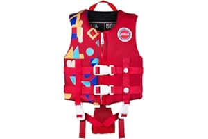 Boglia Canotta da Bagno per Bambini, Galleggianti per Bambini, Canottiera per Bambini Costume da Bagno Galleggiante con Cinghia di Sicurezza Regolabile per Geometria Unisex Bambini
