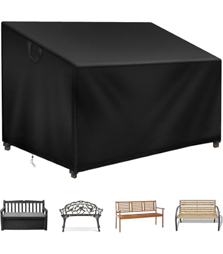 Copridivano Esterno Impermeabile Naqqios - Tessuto Oxford 210D Con Cordini, Per Panche Giardino - Foto 7