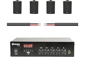 Adastra DM40 Digital 100V Mixer Amplifier 40W Bluetooth USB inc Speakers & Cable