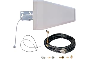 EGASKY Antena Direccional Exterior 4G LTE 5G con Cable Largo 9dBi 5m | para Router Huawei o TP-Link | Compatible con Vodafone, Orange y Yoigo | 698‑3700 MHz