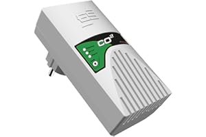 Schabus 300257 CO2 (Kohlensäure) Warngerät, netzbetriebes Plug-in Steckdosengerät (230V) speziell für Teeküchen in Büros, den denen CO2-Flaschen für Wassersprudler aufgestellt sind