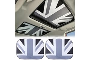 QIDIAN Car Sunroof Sunshade Cover Sun Visor Windshield Heat Lsolate Foldable Protector for Cooper S ONE JCW R55 R56 R57 R60 R61 F54 F55 F56 F57 F60 Clubman Countryman (Grey Jack)