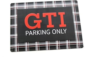 Volkswagen Classic Parts ZCP902908 Original GTI PARKING ONLY METAL SIGN PLATE PARKING GARAGE