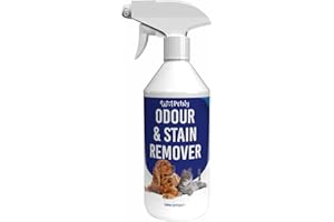 Petsly Pet Stain and Odour Remover - 1 Litre - Peppermint Pet Odour Eliminator Spray for Home - Multi-Surface Stain Cleaner for Dogs and Cats - Enzymatic Odour Neutralizer, Made in Germany