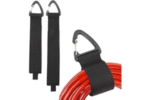 HNJUSR 2 Pezzi Organizzatore per Cavi,Organizer per Garage,Cinghie con Fibbia Triangolare da Appendere alle Pareti. Ideali per Ordinare Cavi,Fili,Corde, Tubi a Casa,in Garage o in Officina