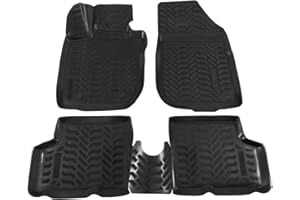 J&J AUTOMOTIVE | Tapis De Sol en Caoutchouc 3D Exclusive Compatible avec Duster 2WD 2010-2014, Bord Haut, Inodore, Noir, Antidérapant, Toutes Saisons