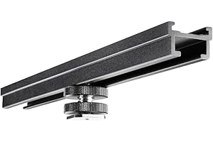 Walimex Blitzschiene Verlängerungsschiene 30 cm - Beidseitige Blitzschuh Halterung - Stativ Montage für 1/4 Zoll Gewinde - für Magic Arm, Videoleuchte, Mikrofone