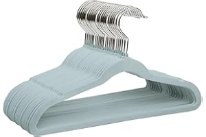 ‎MANGOTREE ManGotree Kids Velvet Kleiderbügel, 22 Stück rutschfeste Kinderkleiderbügel, platzsparende Kleiderbügel mit 360° drehbarem Haken, 35cm Premium-Filzbügel für Kinder, Jugendliche (Blau)
