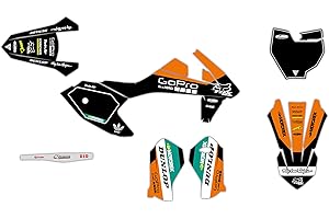 GRAPH COVER KIT DECO MOTOCROSS ADAPTABLE KT SX 50 DE 2016 à 2023 BLACK EDITION ORANGE