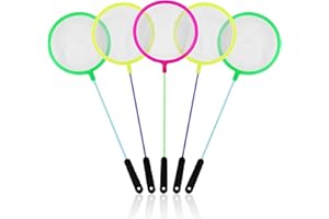 LAMXD Red de peces, paquete de 5, 22 cm de longitud total, 7 cm de diámetro de red, color aleatorio, material de nailon, perfecta para acuario, separación de camarones de salmuera, pesca para niños