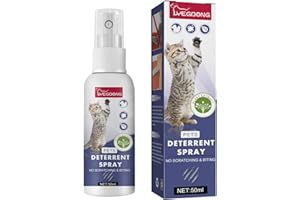 MOSLATE Deterrente Spray Per Gatti Da 50 Ml, Spray Per Addestramento Antigraffio Per Animali Deterrente Spray Per Gatti Per Graffi E Masticare, Spray Repellente Per Gatti Sicuro Per Mobili, Piante, Spray Per