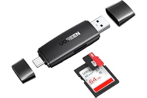 UGREEN Lecteur Carte SD USB C et A 3.0 Adaptateur Micro 5Gbps Super Vitesse Compatible avec iPhone 17 Air Pro Max 16 15 Série MacBook iPad Pro Air Galaxy S25 S24 Ultra Tab S10 S9