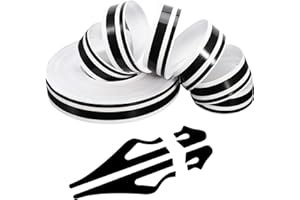 TOMALL 9,8 m Pegatinas de rayas de para capó de coche carreras deportes cinta de rayas para parachoques de coche decoración modificada universal(negro)