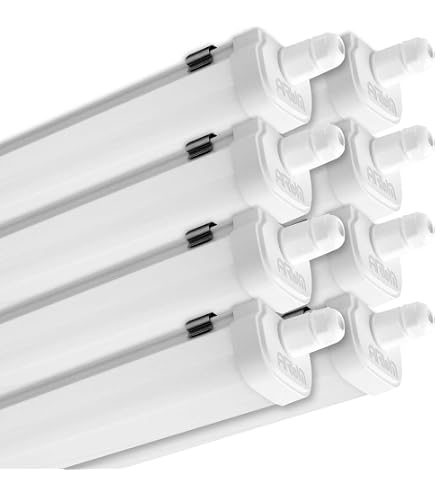 Réglette LED étanche 150 Cm 46,5W IP66 - Blanc Chaud 2300K-3500K - Pour Garage, Atelier, Extérieur - 5600 Lumens - 2
