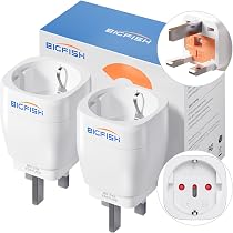 Adaptateur Prise UK Vers France Hoppac - 5 En 1 Avec Ports USB - Pour Voyage Type G