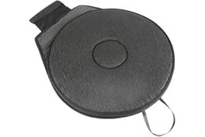 Hellery Deluxe Swivel Seat Foam Cushion for Car Chair Mobility Aid 16.5" Diameter - Black, 42CM