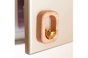 FAY BLESS Cloche pour ouverture de porte, carillon magnétique attaché pour entreprise, décoration de bureau unique et décoration à suspendre pour entrée (acajou)