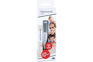 Thermoval rapid digitales Fieberthermometer, schnelle Messung, wasserdicht, ideal für Messungen bei Kindern, Säuglingen und Erwachsenen, 1 Stück
