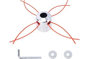COEWUR 1pcs Testina Decespugliatore Universale in Alluminio con Rondella e Chiave Testina Tagliaerba per Decespugliatore Arbusti Prati Giardini Parchi (1 Testina + 4 Corda)