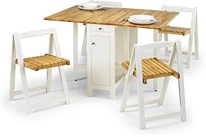 Julian Bowen Juego de comedor compacto Savoy, blanco/natural