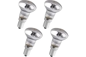 B4U Lava Lamp Bulb 30W, 4 Pack R39 Reflector Bulbs, Dimmable Small Edison Screw SES Spot Light Bulbs, 310 Lumens, Warm White 2700K, 230V