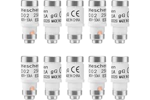 Heschen Keramische Neozed-Sicherungseinsätze, D0-Typ Sicherungseinsatz, D02, 25A 400VAC, gL/gG Typ, 10 Stück