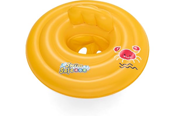 Bestway Simflottör uppblåsbar för spädbarn | Rund 3-ring uppblåsbar babybåtsflyta för småbarn, pojkar och flickor, åldrarna 0-12 månader