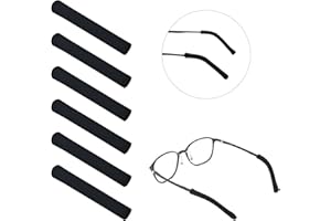 YOURKAY 3 Paia di Cuscinetti per Occhiali, Gambali per Occhiali, Gambali Elastici Antiscivolo in Tessuto, Ganci Auricolari Morbidi e Antiscivolo per Occhiali, Polsini Auricolari per Occhiali, Nero