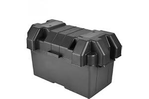 THE WHITE SHOP Battery Boxes Designed for Marine, RV, Camping, Solar and More Safely Stores, Automotive, and Marine Batteries Durable Anti-Corrosion Material (BIG)