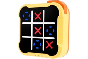 KTCINA Toe Bolt Game 9 x 9 x 2.8 cm Promote Thinking Quick Response Memory Electronic Portable 3-in-1 Handheld Game Console Toe Game 3-in-1 Puzzle Game Console (Yellow)