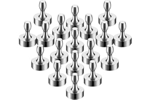 BTLIN Fridge Magnets Strong, Neodymium Magnetic Push Pins Heavy Duty for Kitchen Refrigerator Magnetic Board Office Whiteboard Noticeboard 18pack (12x16mm)