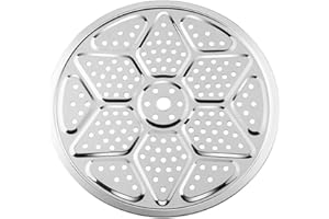 CUSROS Grille de cuisson vapeur ronde en acier inoxydable, autocuiseur, insert de marmite, support d'assiettes vapeur, cuisson du toast du pain, salade, nettoyage facile 32 cm