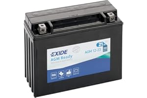 Exide AGM12-23 Bike AGM Closed 12 V 21 Ah 350 A, Black, 30 x 20 x 20 centimetres