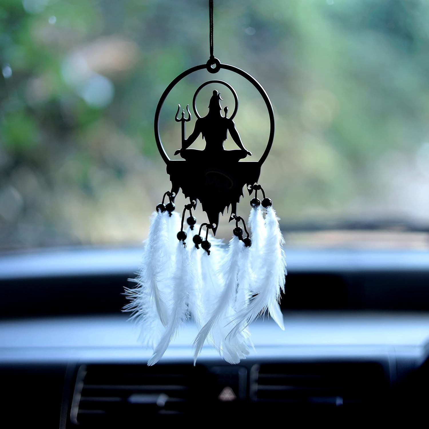 LUVIHCRETE Shiv Car Hanging, Dream Catcher for car, Car Mirror Hanging Accessories Interior, Hanging for car, Car Decoration