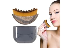 FiTspi Brosse de contour lymphatique pour le visage, brosses à sec pour le visage, masseur de drainage pour le visage, sculpter le menton et la mâchoire, conçue de façon ergonomique pour s'adapter à