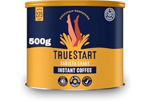 TrueStart Barista Grade Instant Coffee – Smooth Original Barista, 500g (Makes 275 Cups) Mycotoxin-Free Coffee & Rich in Antioxidants, Premium Freeze-Dried, 100% Full Flavour, Smooth Rich Roast