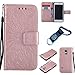 Produktbild für Samsung Galaxy S5 mini Hülle Blume Premium PU Leder Schutzhülle für Samsung Galaxy S5 mini Bookstyle Tasche Schale PU Case mit Standfunktion+Outdoor Kompass Schlüsselanhänge) #Q