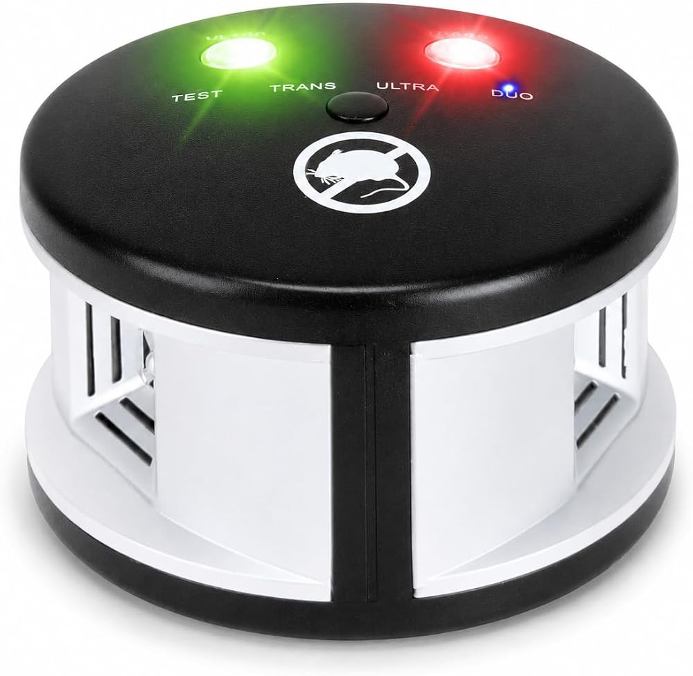 Coverzone Triple Rodent Chaser Ultrasonik Fare Sıçan ve Sincap Uzaklaştırıcı, Basınç Dalgalı 4 Fonksiyon, 100Hz-65.000Hz, 9V DC 500mAh, 3229 sq.ft Kapsama, Ev Garaj Restoran | SC-29