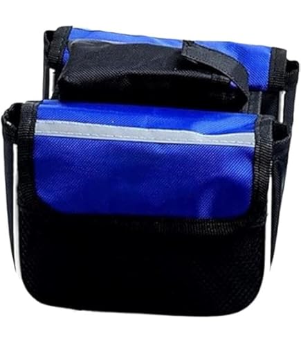 Tyuodna Borsa Da Bicicletta, Per Portapacchi Posteriore, Impermeabile, 30 L, Per Portapacchi Doppio, Per Bicicletta Con Strisce Fluorescenti (blu - Foto 8