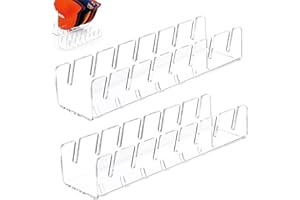 BLLREMIPSUR 2 Pcs Baseball Cap Storage Display Stand, No Install Acrylic Hat Organiser, Racks for 14 Caps Display, Holder for Home, Bedroom, Closet, Dresser, Office