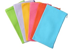 VILIYDUO 10 Piezas Bolsa de Tela con Cremallera,Bolsa de Tela, Estuche para Lápices, Bolsa de Cosméticos Pequeña,21 x 12 cm,Bolsa para Documentos