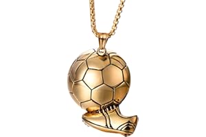 vsilay Soccer Ball Jewelry Football Pendant Necklace - Sport Charm for Kids' Soccer Party Decor & Birthday