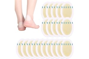LURELUXE 20 Stück Gel Pflaster,Hydrokolloid Pflaster,Blasenpflaster,Wasserdicht Gel Pflaster,Vorfuß Ferse Fersenschutz,Linderung von Reibungsschmerzen Finger,Zehen,Vorfuß,Ferse (Ellipse)