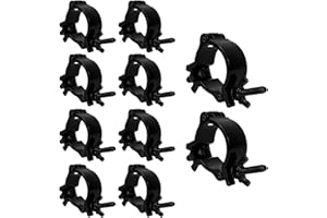 NEWFUN Morsetto Per Luci Da Palcoscenico,10pcs Gancio In Lega Di Alluminio Truss,Per Lampada 48-52mm,100 Kg Di Carico Forte,Per Faretti,Illuminazione Palcoscenico,Accessori Per l'Illuminazione Del Partito