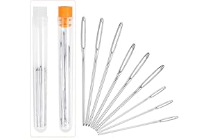 DEOLVEN Agujas Romas de Ojo Grande,29 Pack Agujas de Ojo Grande Agujas Acero Mano Agujas de Punta Ojo con Tubo Grande La Aguja para Tejer Manualidades Costura 3 Tamaños 7 cm 6 cm 52 mm