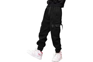 MEILONGER Pantaloni Cargo Ragazzo per Bambini, Stile Casual, Elastico in Vita per Escursionismo, Uniforme Scolastica, Pantaloni Sportivi